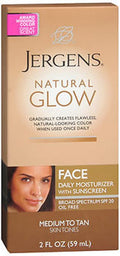 Jergens Natural Glow Facial Moisturizer Medium to Tan SPF (2 oz, 2 Pack)/6pk