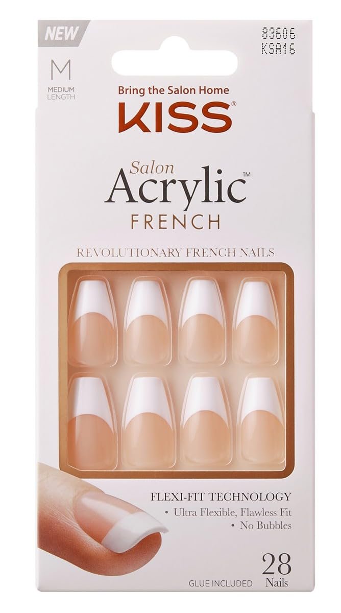 Kiss Salon Acrylic French Nails Medium (2-pack)/36pk
