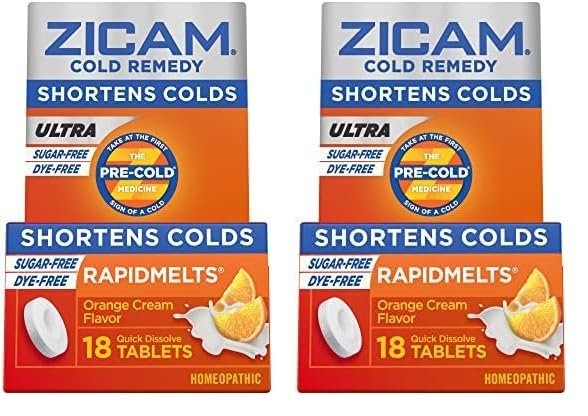Zicam Ultra Cold Remedy Rapidmelts Orange Cream (18 Count, 2 Pack)/24pk