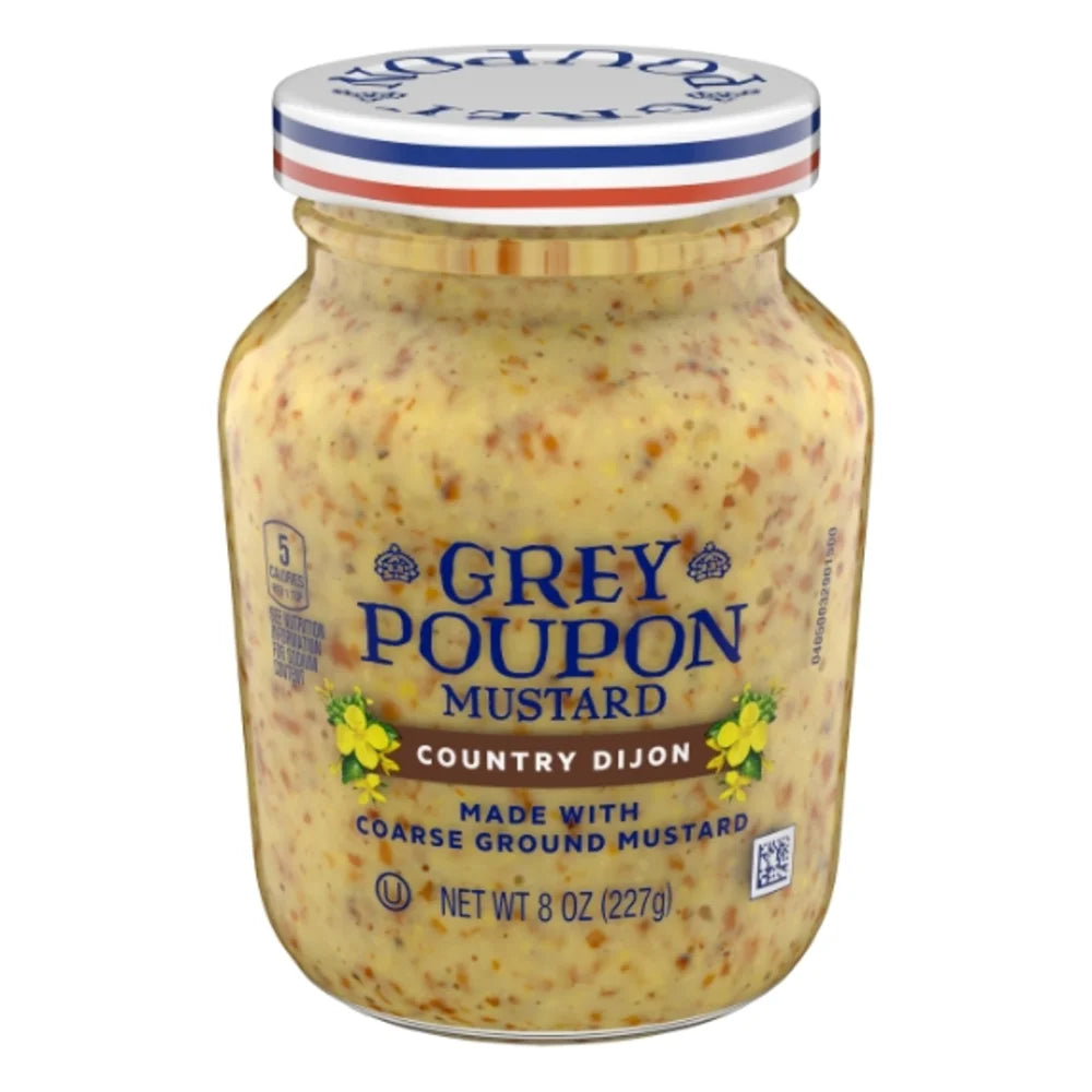 Grey Poupon Country Mustard Bottle, 227 Gram — 12 Per Case