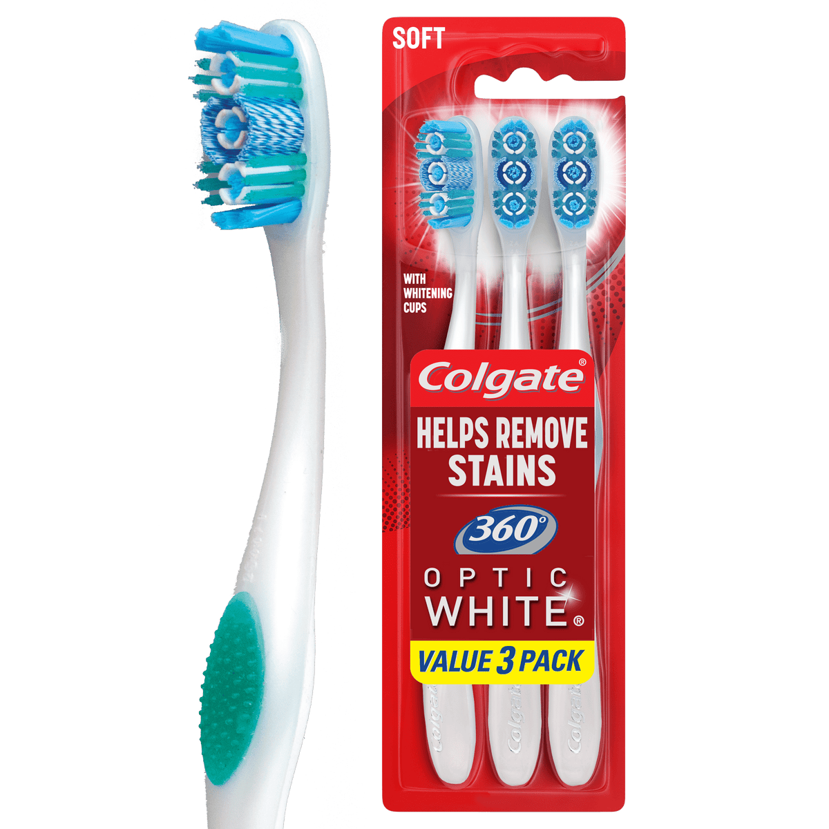 Colgate 360 Optic White F/h/sft — Case of 72