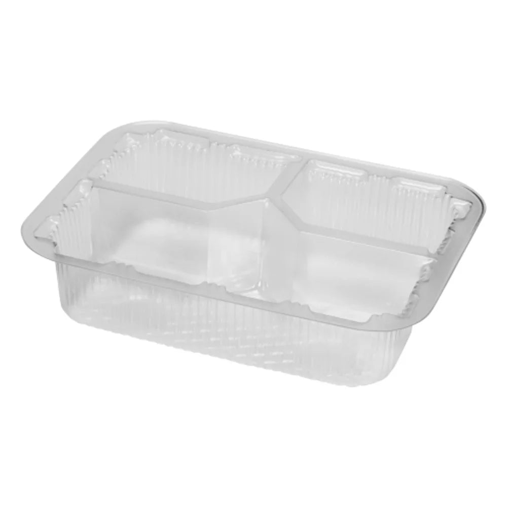 Par-Pak 3 Compartment Plastic Clear Portion Control Carry-Out, 1000 Each — 1 Per Case
