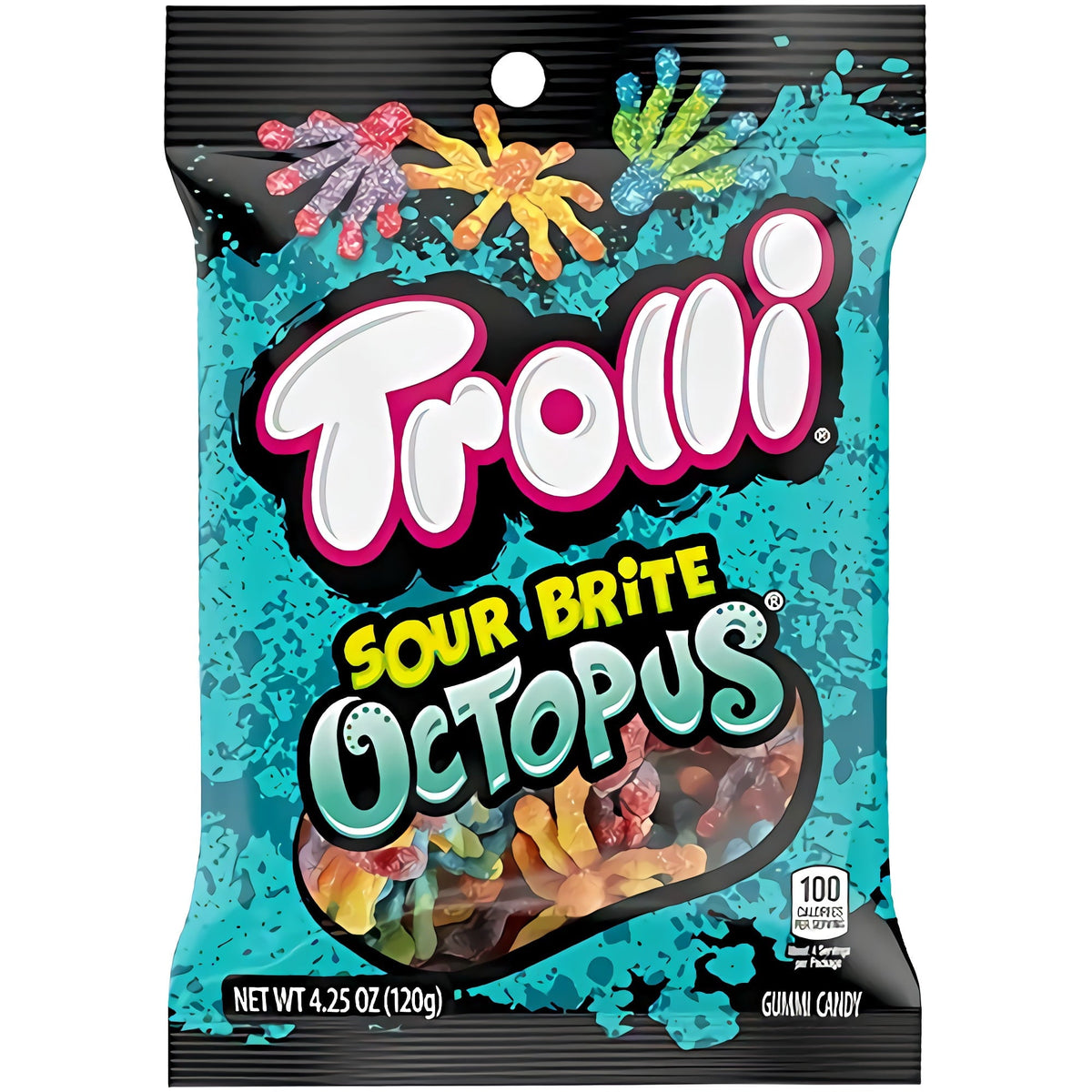 Trolli Brite Octopus Bag, 4.25 oz — 12 Per Case