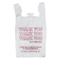 Spectrum 11.5 Inch X 6.5 Inch X 21 Inch 12 Microns Thank You White T-Shirt Bag, 1000 Count — 1 Per Case