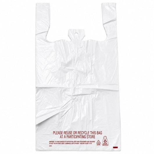 Spectrum White Plain T-Shirt Bag 15X7X26, 1 Count — 1000 Per Case