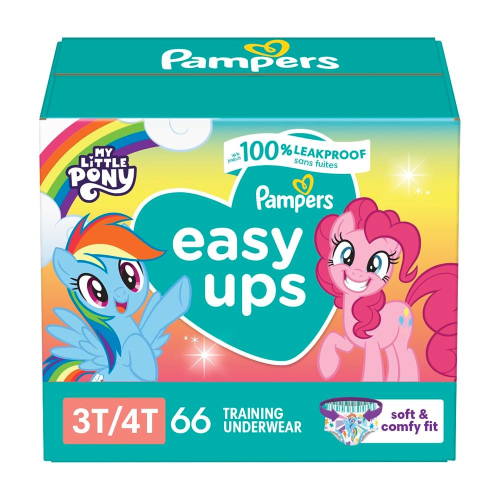 Pampers Easy Ups Training Pants Size 3T-4T (66 Count)/1pk