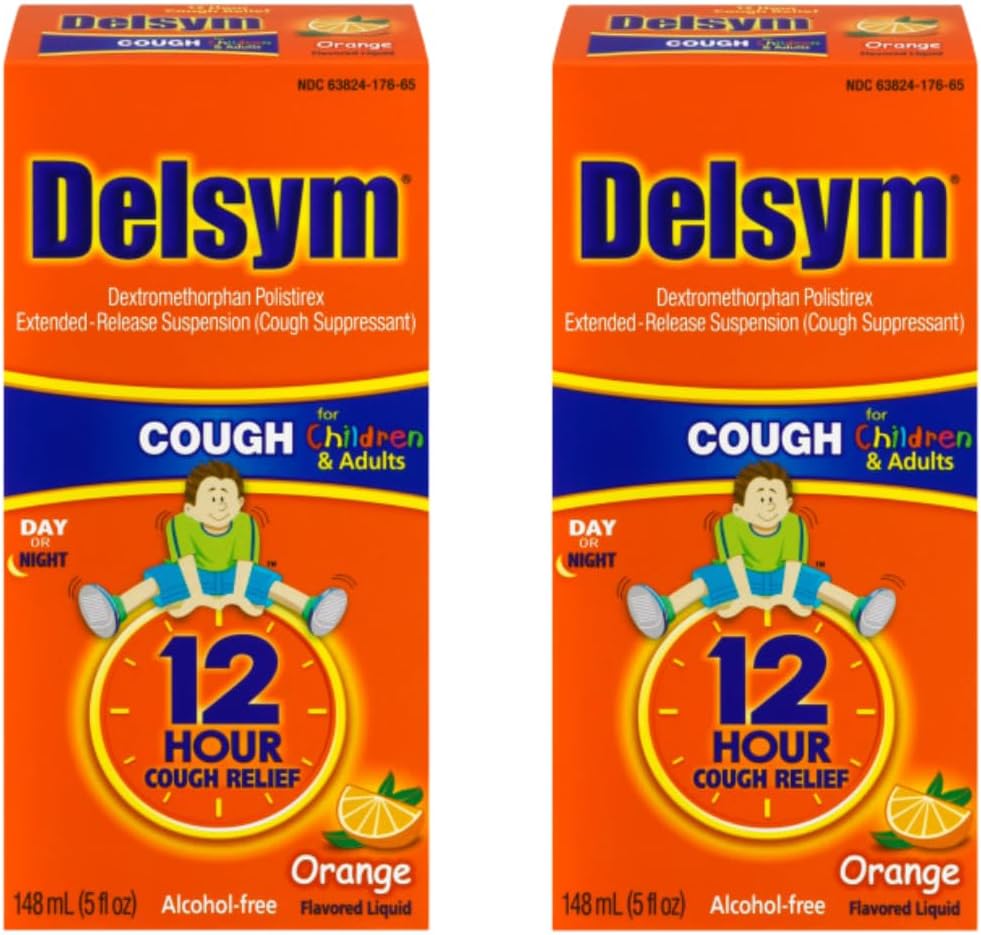 Delsym Adult Orange Cough Liquid, 5 oz — 12 Per Case