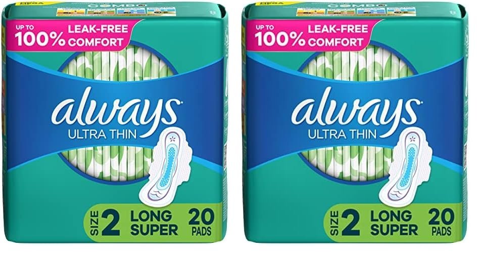 Always Ultra Thin Regular Pads Size 2 (20 ct, 2 pk)/12pk