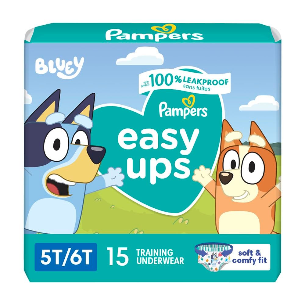 Pampers Easy Ups Training Pants Size 5T–6T (15 ct)/4pk