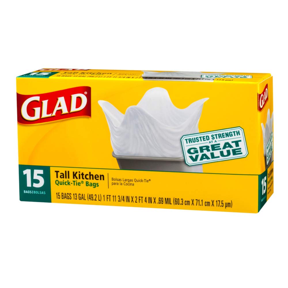 Glad Tall Kitchen Q-tie 13 g 12/15 — Case of 12