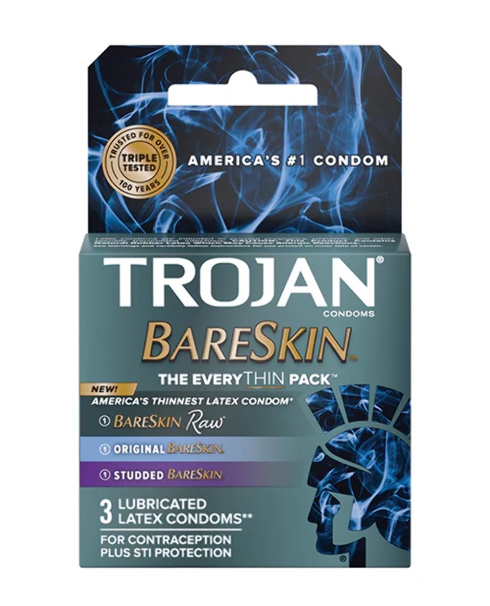 Trojan Bareskin Condom Variety Pack (3 ct)/48pk