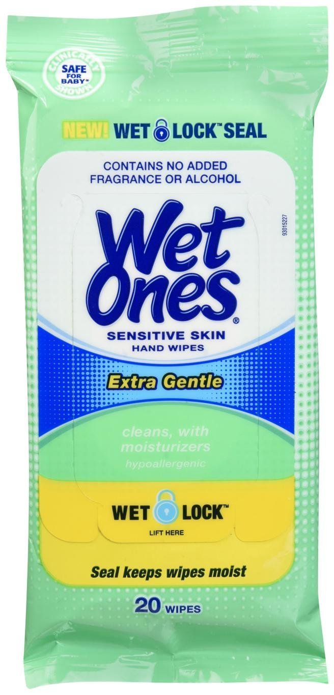 Wet Ones Hand Wipes, Sensitive Skin (20 Count)/10pk
