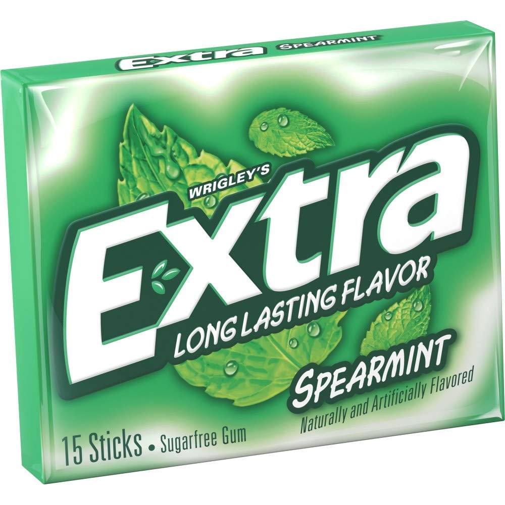 Extra Sugarfree Gum, Spearmint (15 Count)/120pk