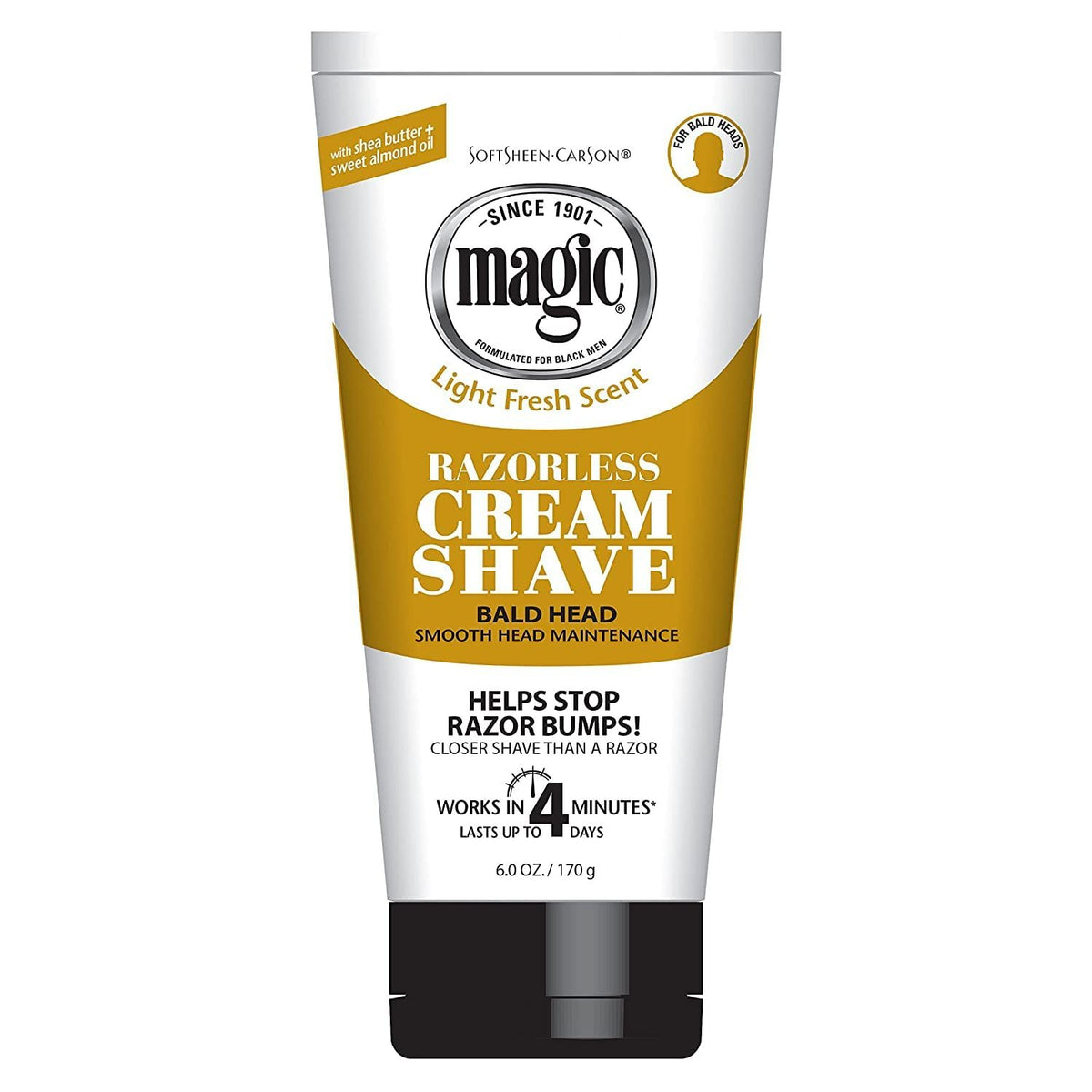 Magic Shave Razorless Cream Bald Head (6 oz)/6pk