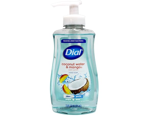 Dial Coconut Water Liquid Hand Soap with Pump, 7.5 oz — 12 Per Case