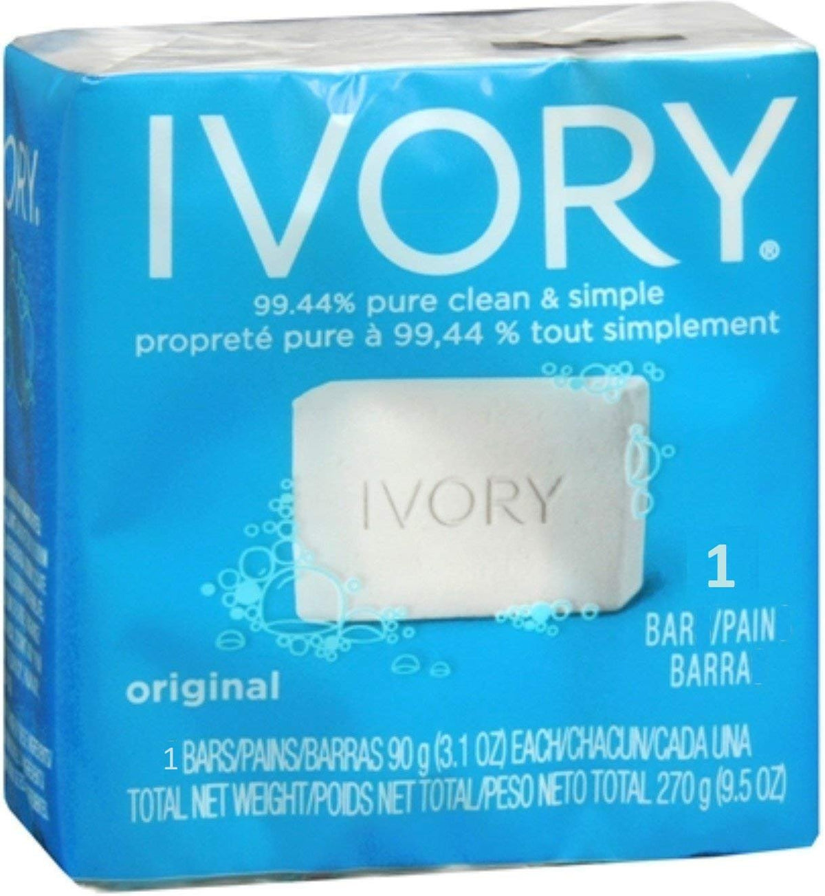 Ivory Bar Soap (3.1 oz, 5 Pack)/24pk
