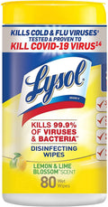 Lysol Disinfecting Wipes Lemon (80 ct, 2 Pack)/6pk