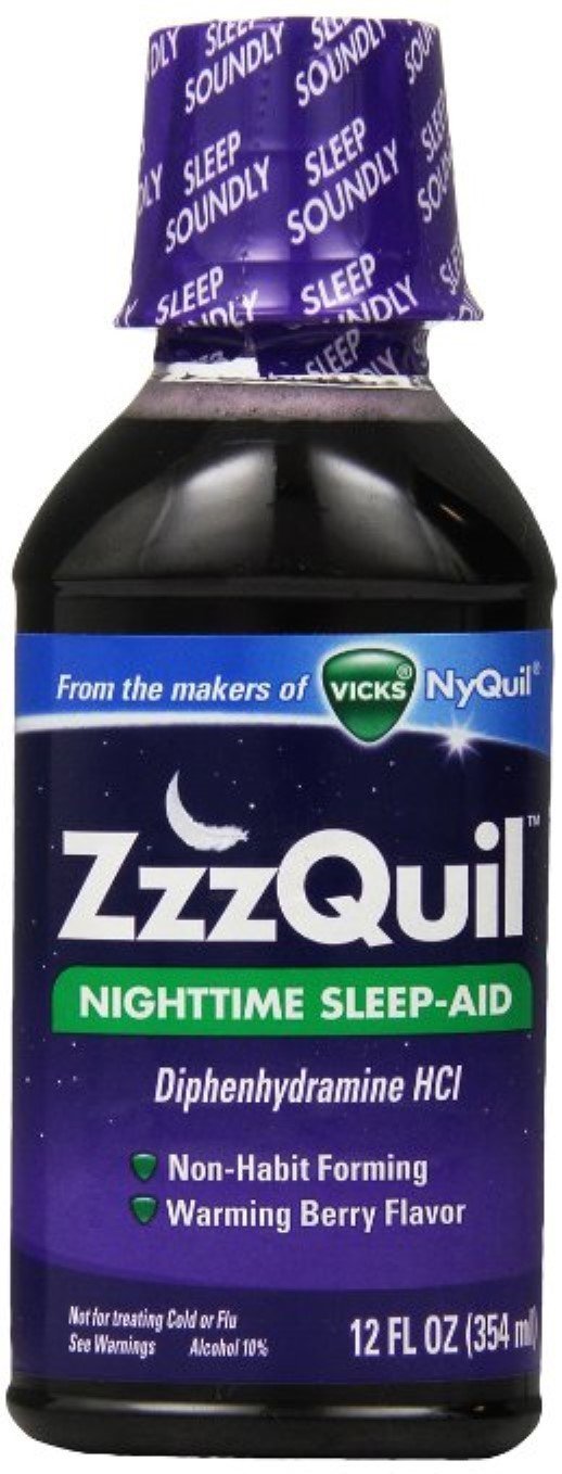 ZzzQuil Nighttime Sleep-Aid Liquid Warming Berry (12 oz, 9 Pack)/12pk