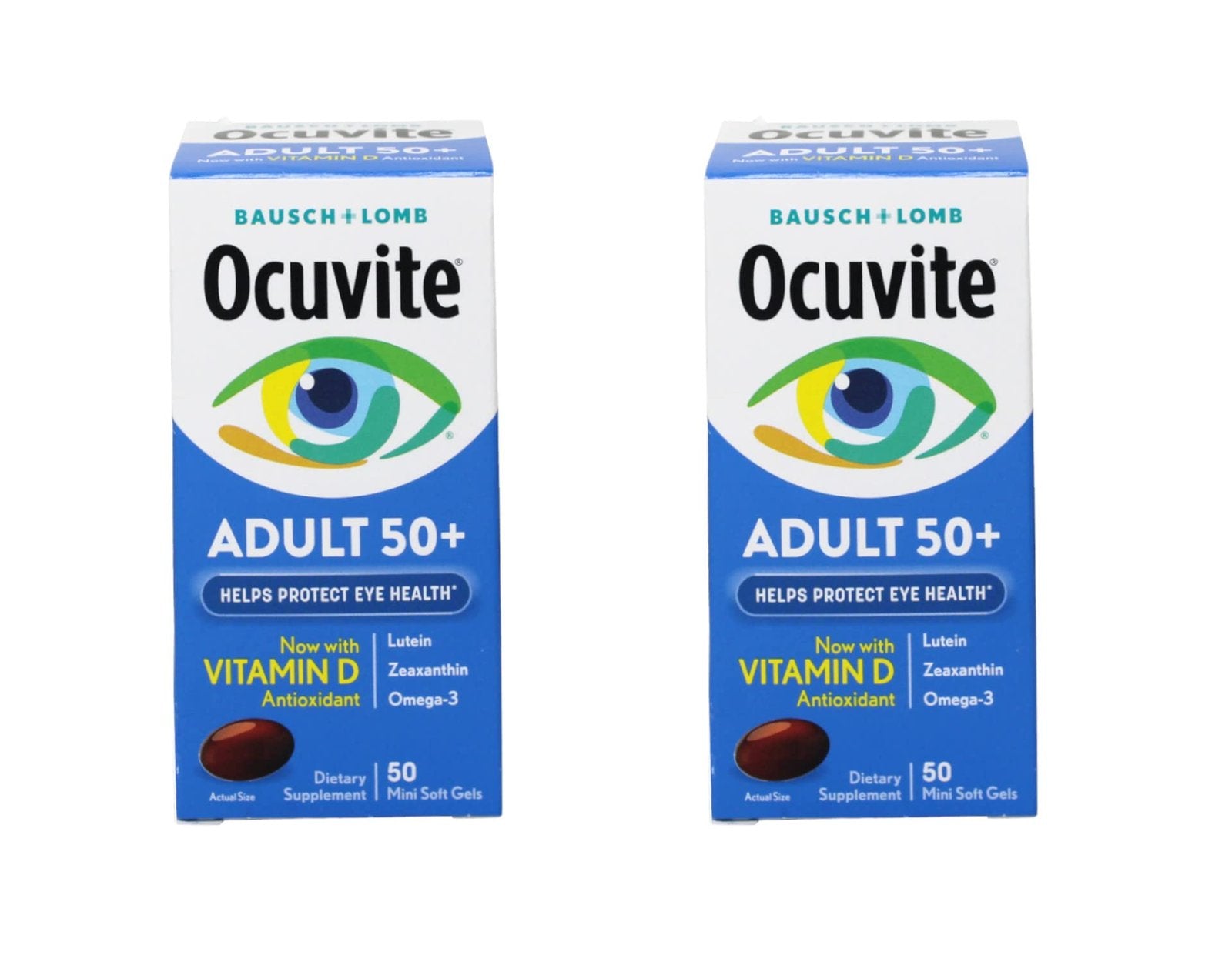 Ocuvite Eye Vitamin Adults 50+ Softgels (50 ct, 2 pk)/24pk
