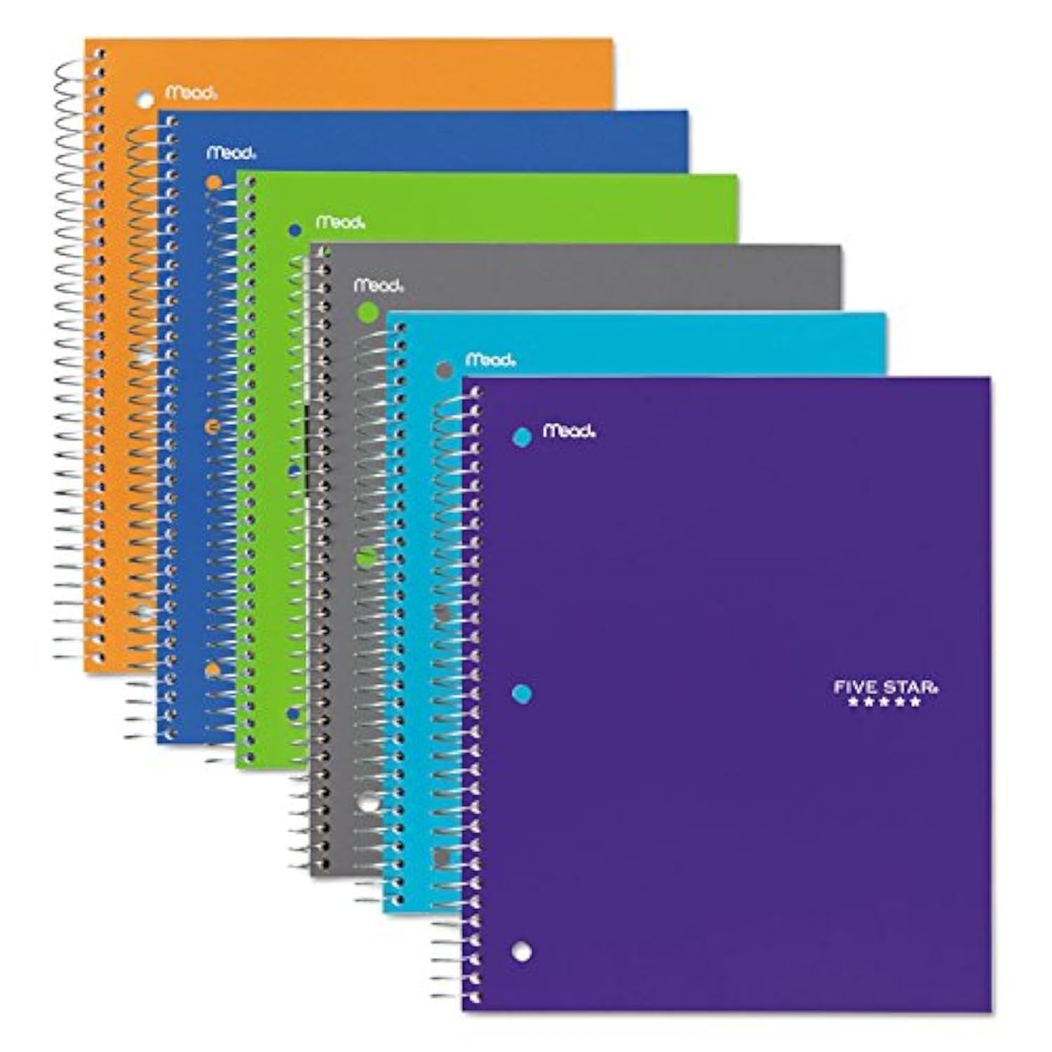 Five Star College Ruled Notebook (11 x 8.5 in, 100 Sheets)/6pk