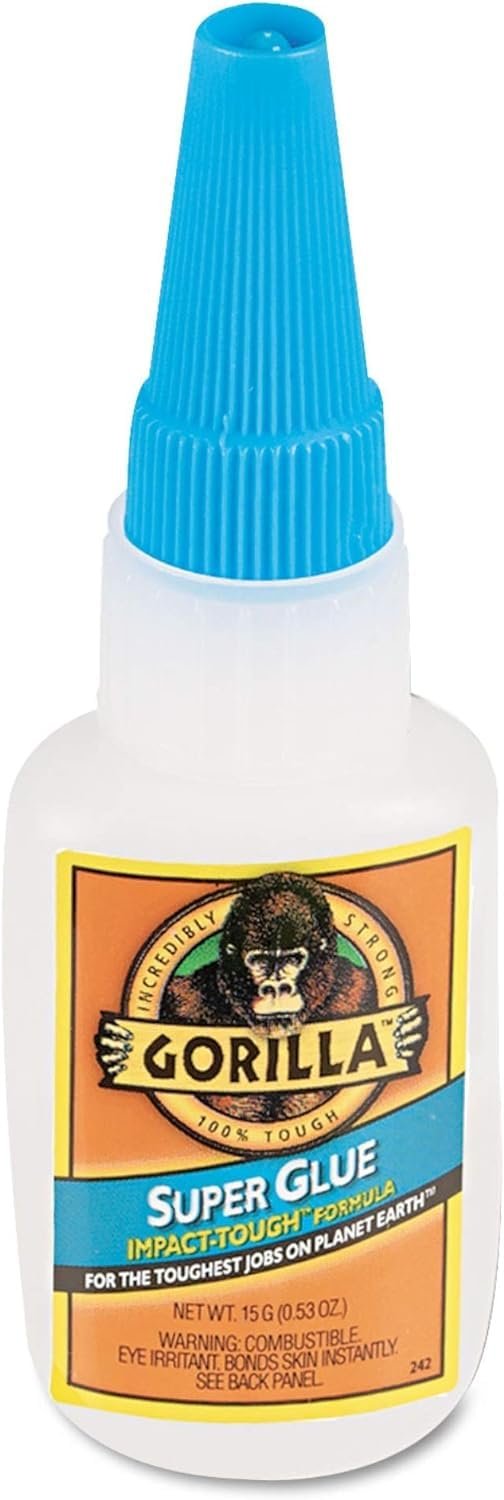 Gorilla Super Glue, Clear (15 g, 5 Pack)/6pk