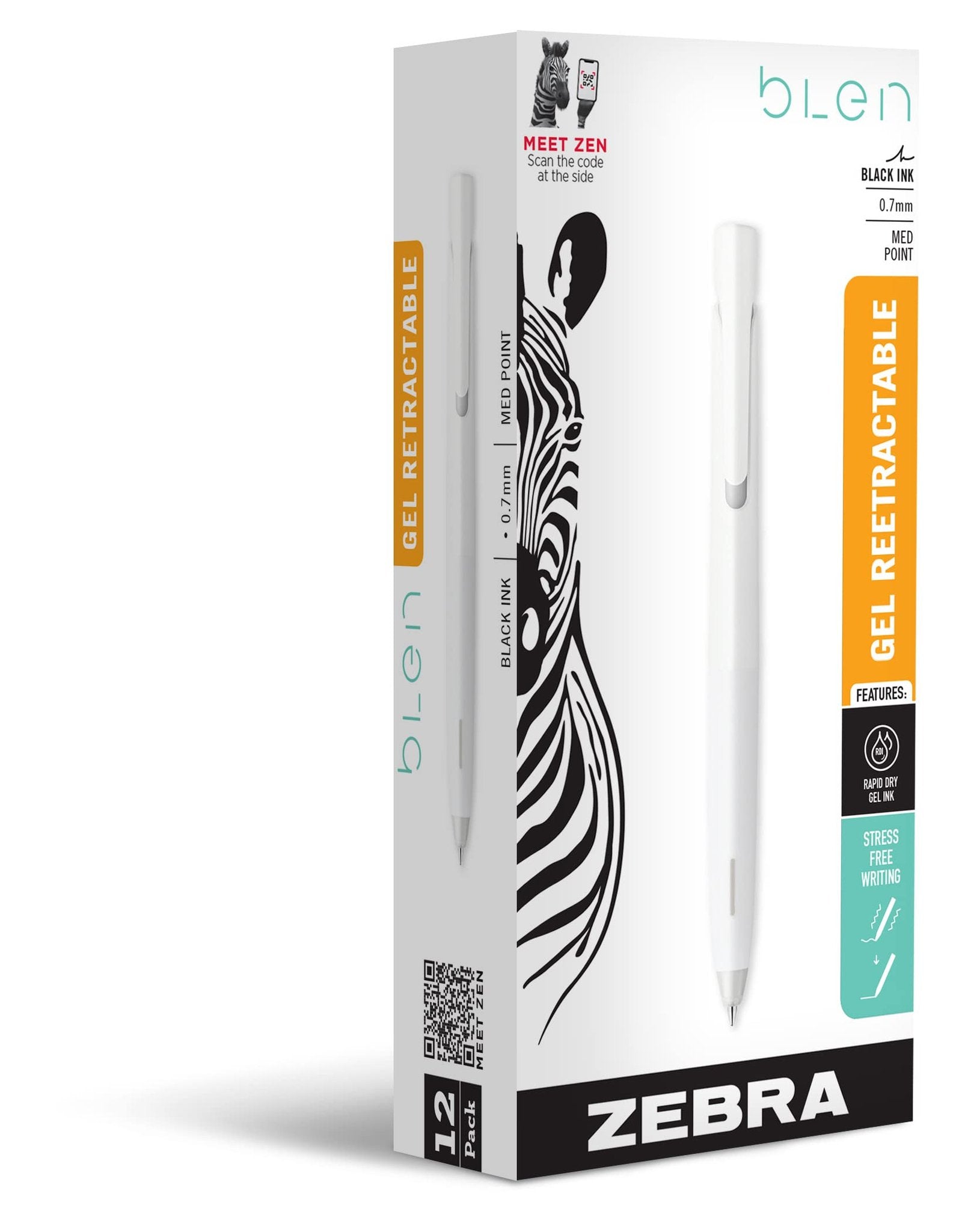 Zebra bLen Gel Pens Black (12 Pack)/72pk