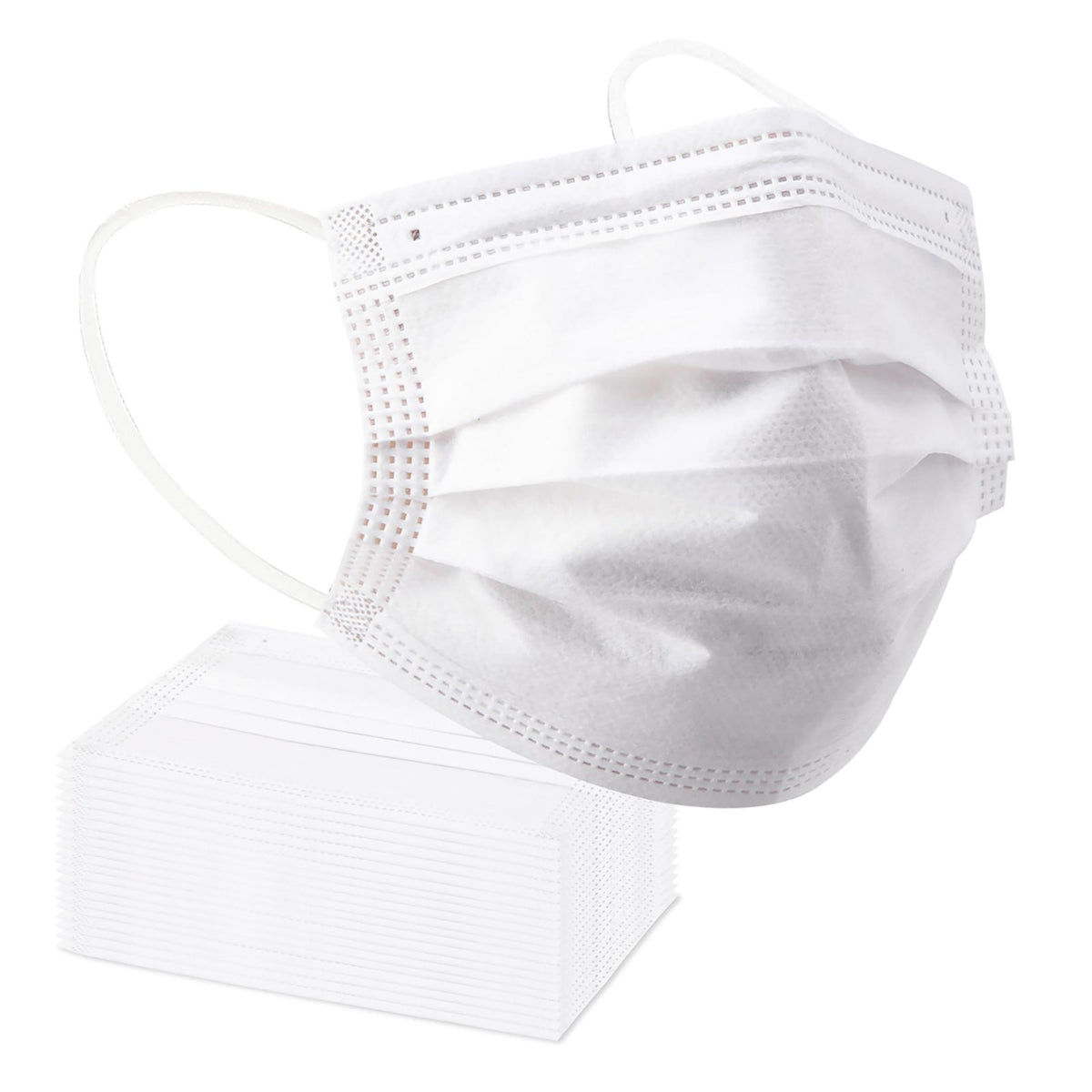 Borje White Disposable Face Masks (100 ct)/50pk