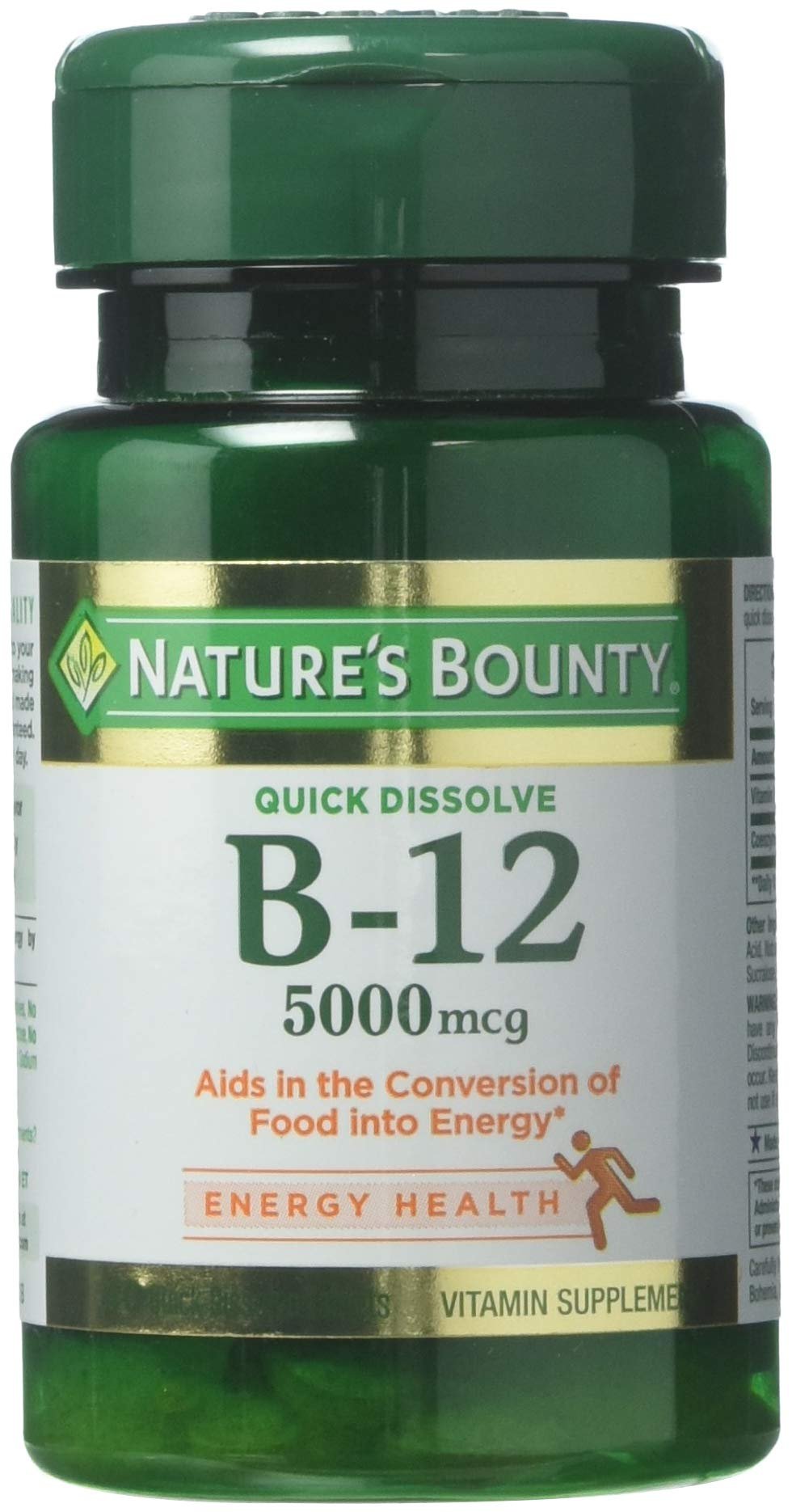 Nature's Bounty Vitamin B-12 5000 mcg (40 tablets, 3-pack)/24pk