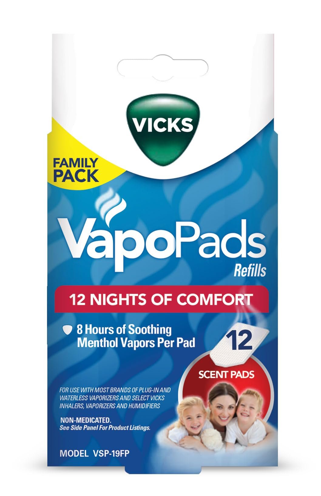Vicks Vapo Pad Family Pack (12 Count)/12pk