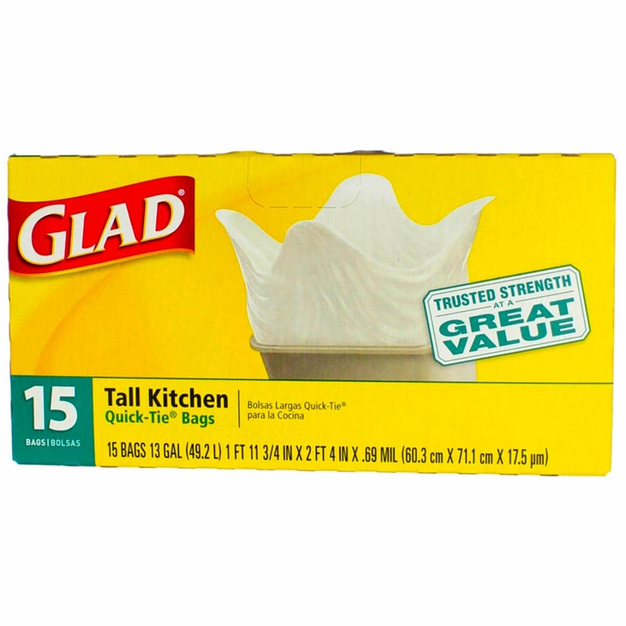 Glad Kitchen Bags (15 Count)/12pk