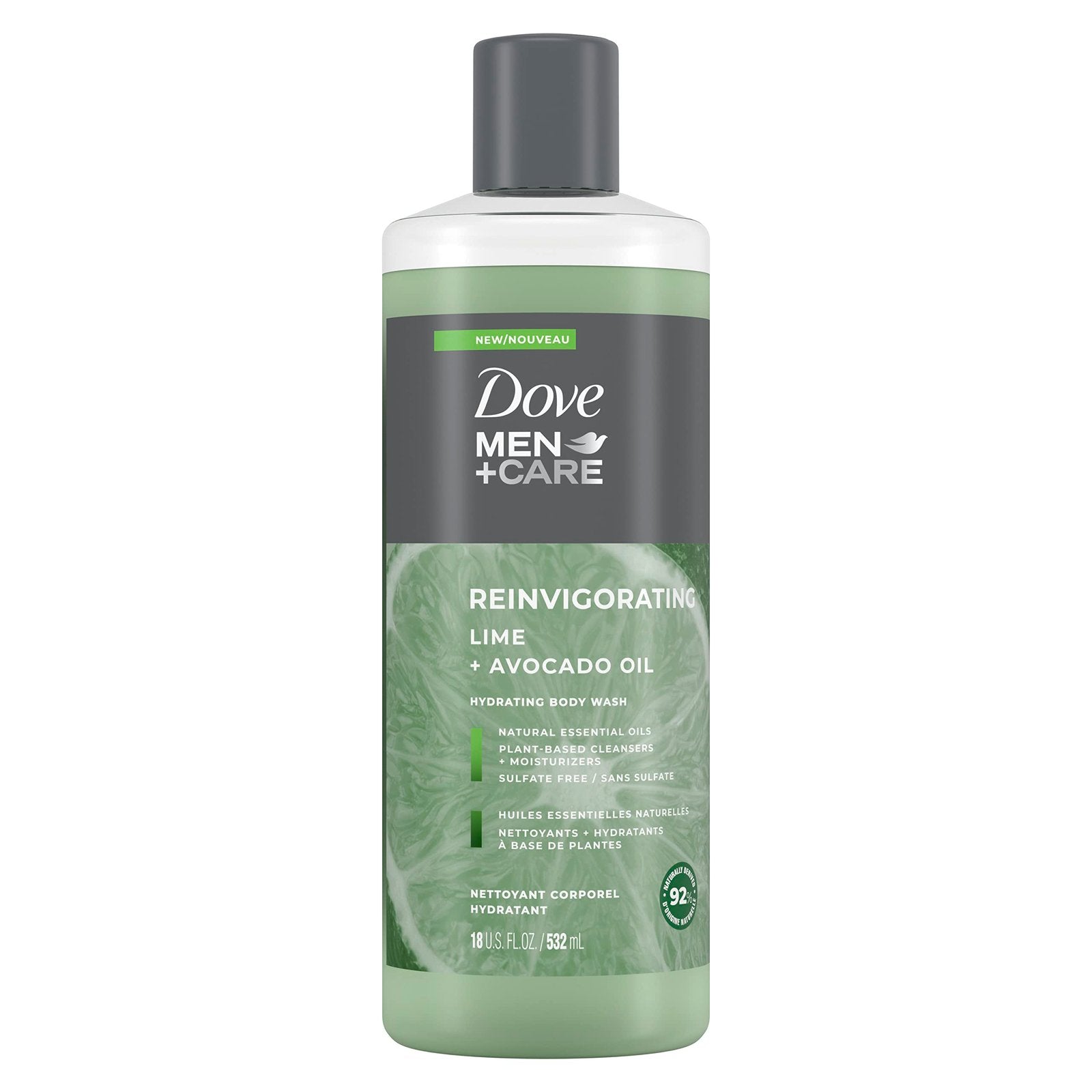 Dove Men+Care Lime & Avocado Body Wash (18 oz)/4pk