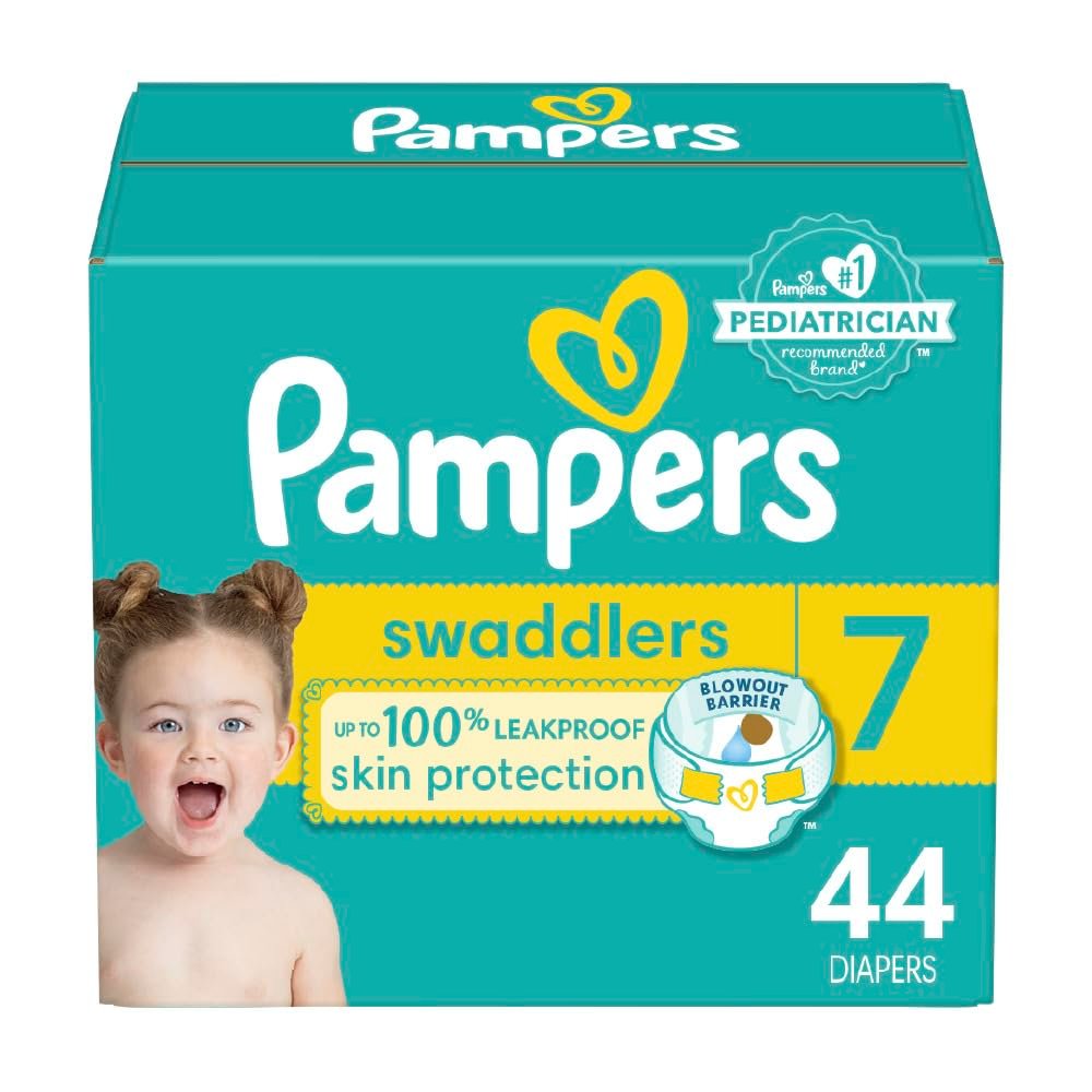 Pampers Swaddlers Diapers Size 7 (44 Count)/1pk