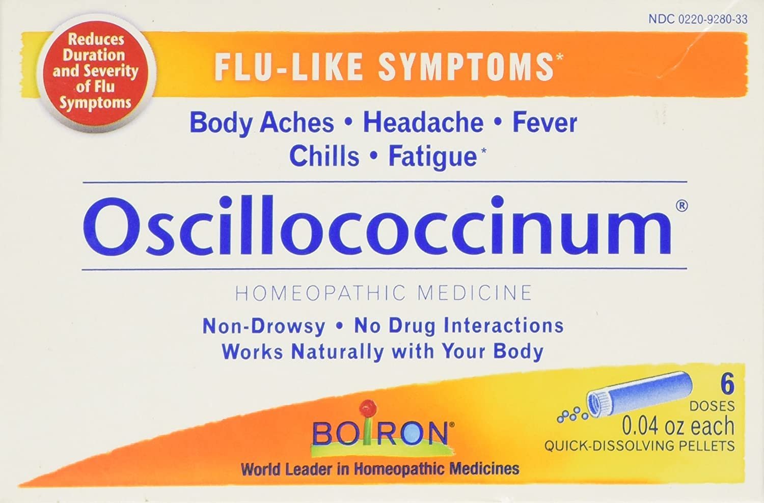 Boiron Oscillococcinum Flu Pellets (6 Doses)/60pk