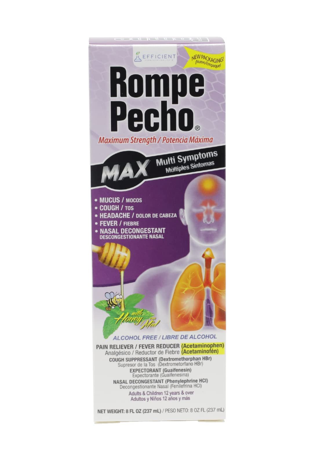 Rompe Pecho Max Severe Cold & Flu Syrup (8 oz)/24pk