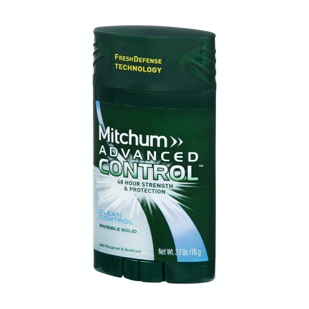 Mitchum Men Invisible Solid Deodorant Clean Control (2.7 oz, 6 Pack)/24pk