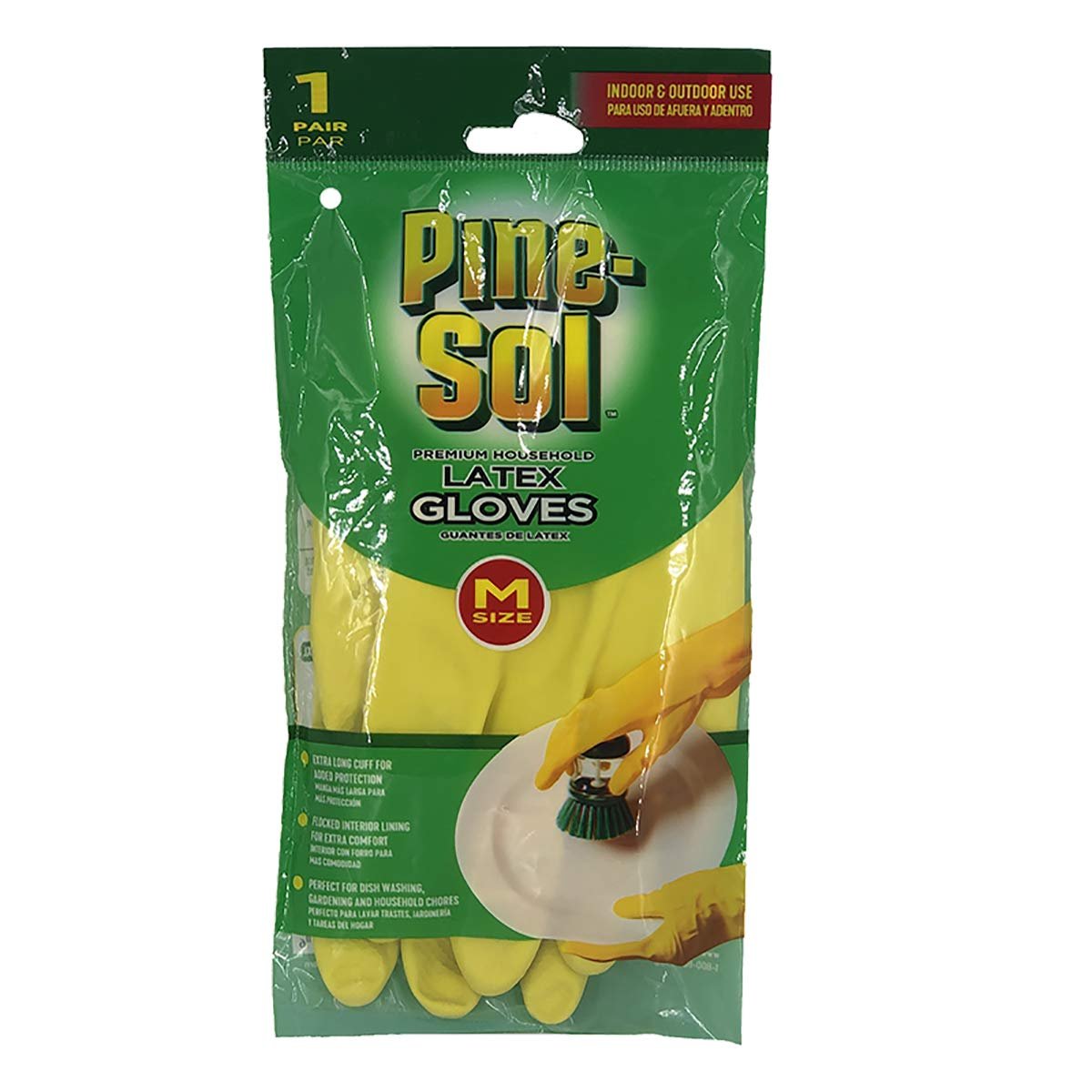 Pine-Sol Premium Latex Gloves Medium (1 pr)/24pk