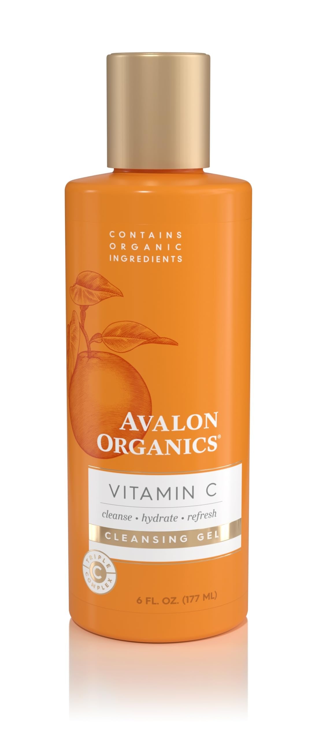 Avalon Organics Cleansing Gel with Vitamin C (6 oz)/6pk