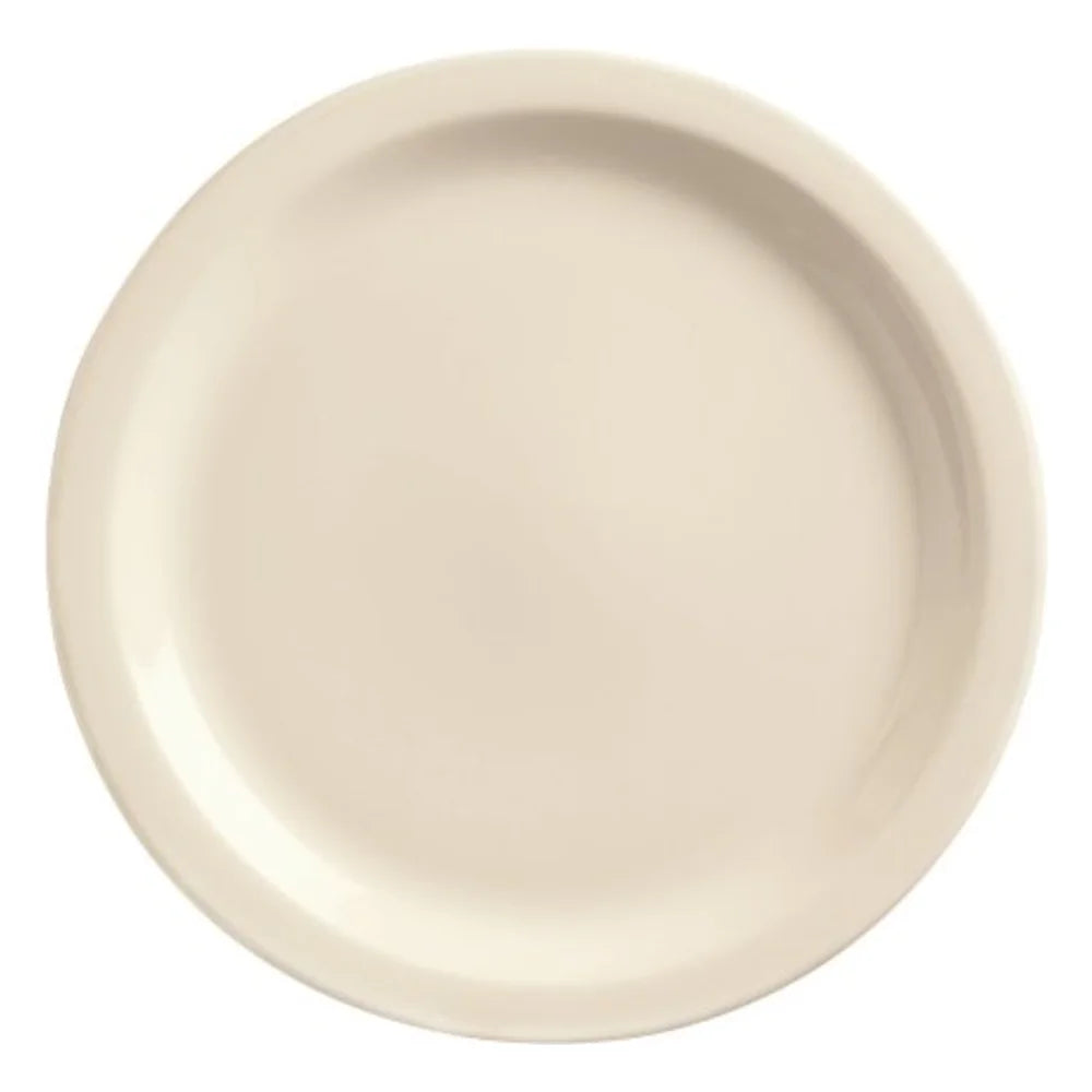 Libbey Kingsmen White Narrow Rim Plate 5.5" - Cream White, 36 Each — 1 Per Case