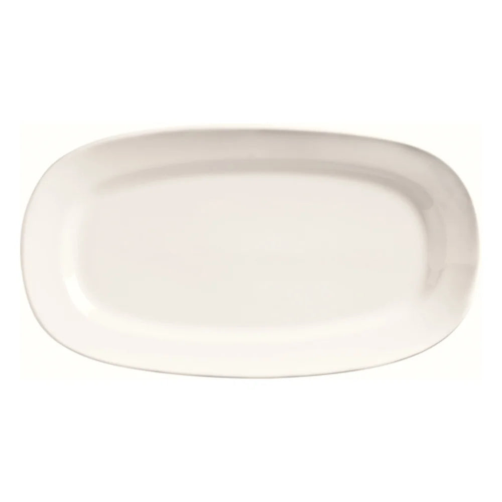 Libbey Basics Bright White Racetrack Platter, 10" X 5.5" — 1 Per Case