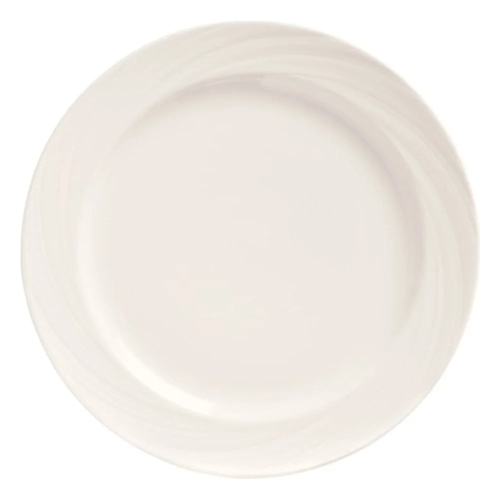 Libbey Basics Orbis Medium Rim Plate 9" - Bright White — 1 Per Case