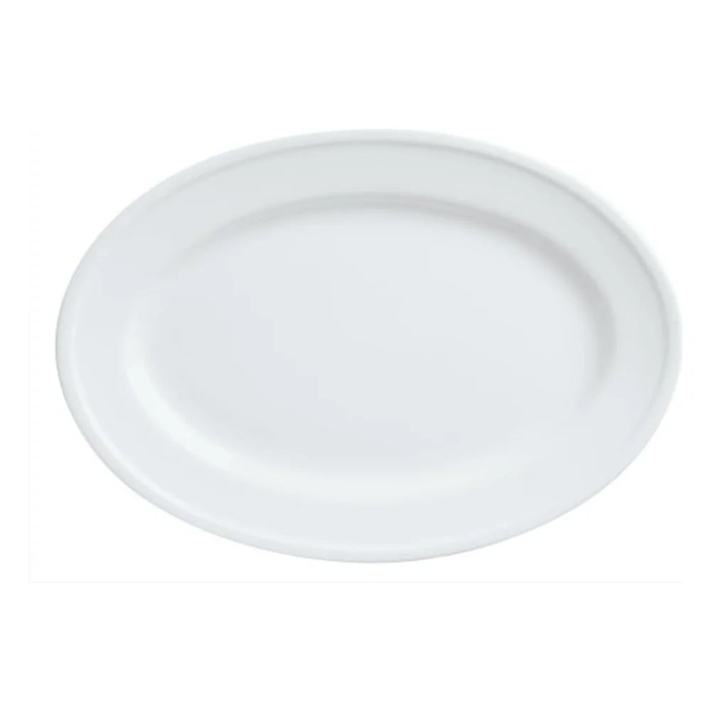 Libbey Empire Oval Platter - Alpine White, 13.5" X 9.5" — 12 Per Case