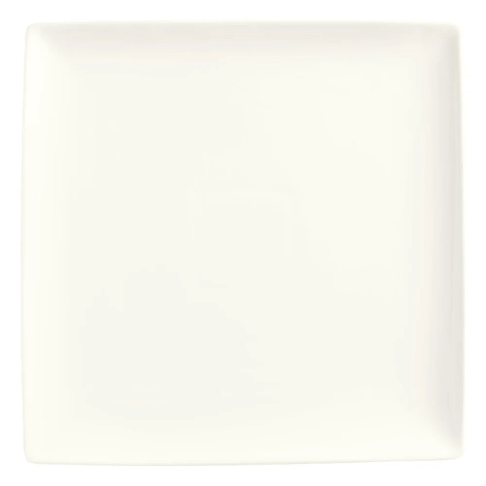 Libbey Slate Coupe Ultra Bright White Square Plate 7.5", 24 Each — 1 Per Case