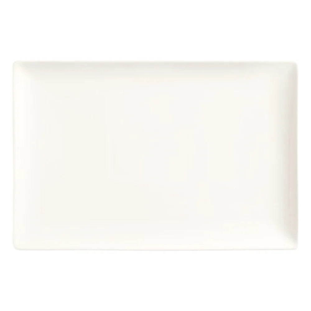 Libbey Slate Coupe Ultra Bright White Rectangle Plate 12.25" X 8" — 1 Per Case