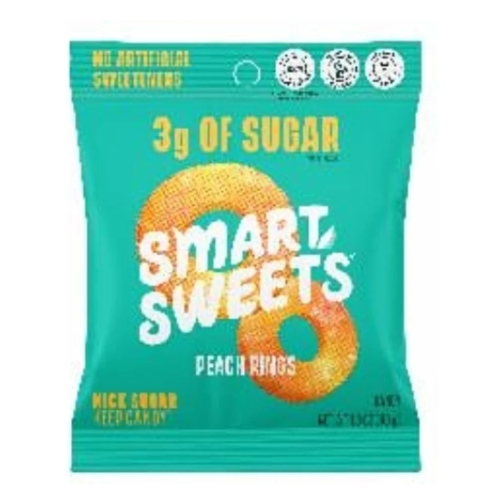 SmartSweets Peach Ring Gummy Candy — 72 Per Case