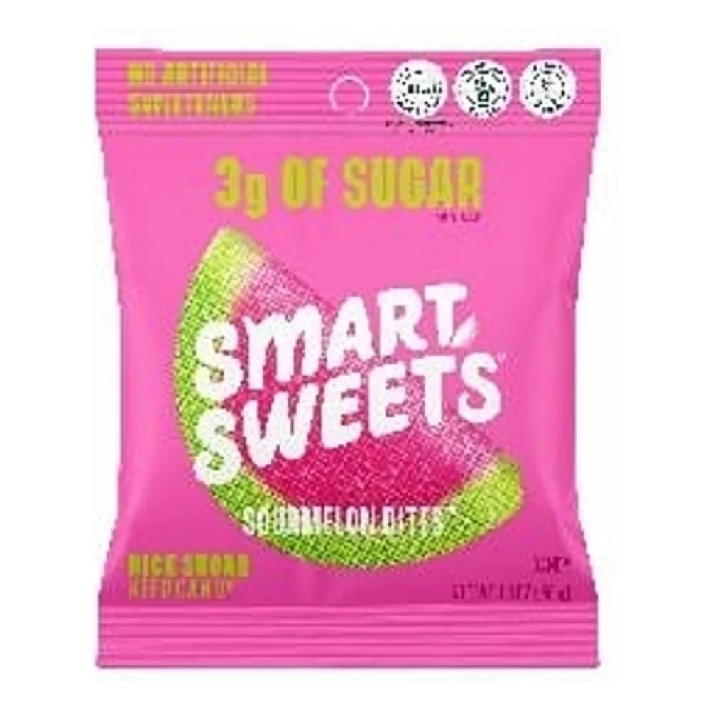 SmartSweets Sour Watermelon Gummy Candy, 1.8 Ounce — 72 Per Case