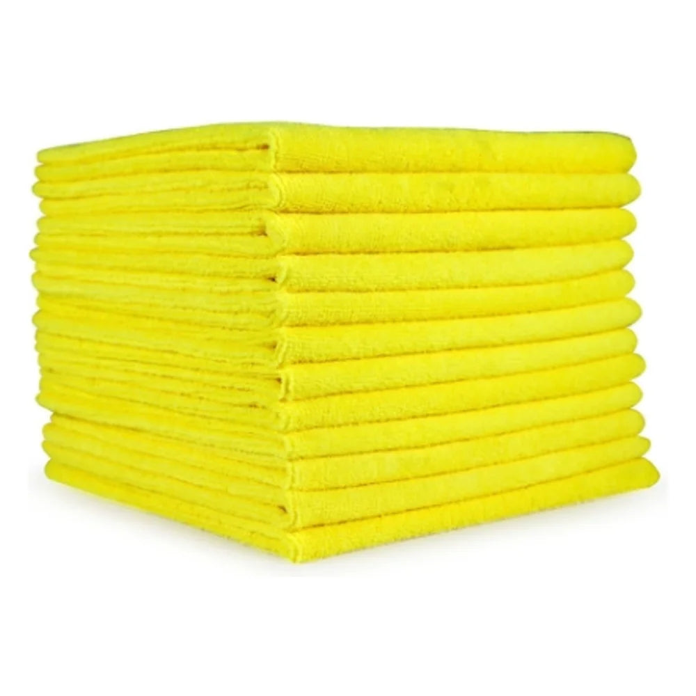 CTC Yellow Microfiber Terry Cloths 16" X 16", 12 Count — 2700 Per Case
