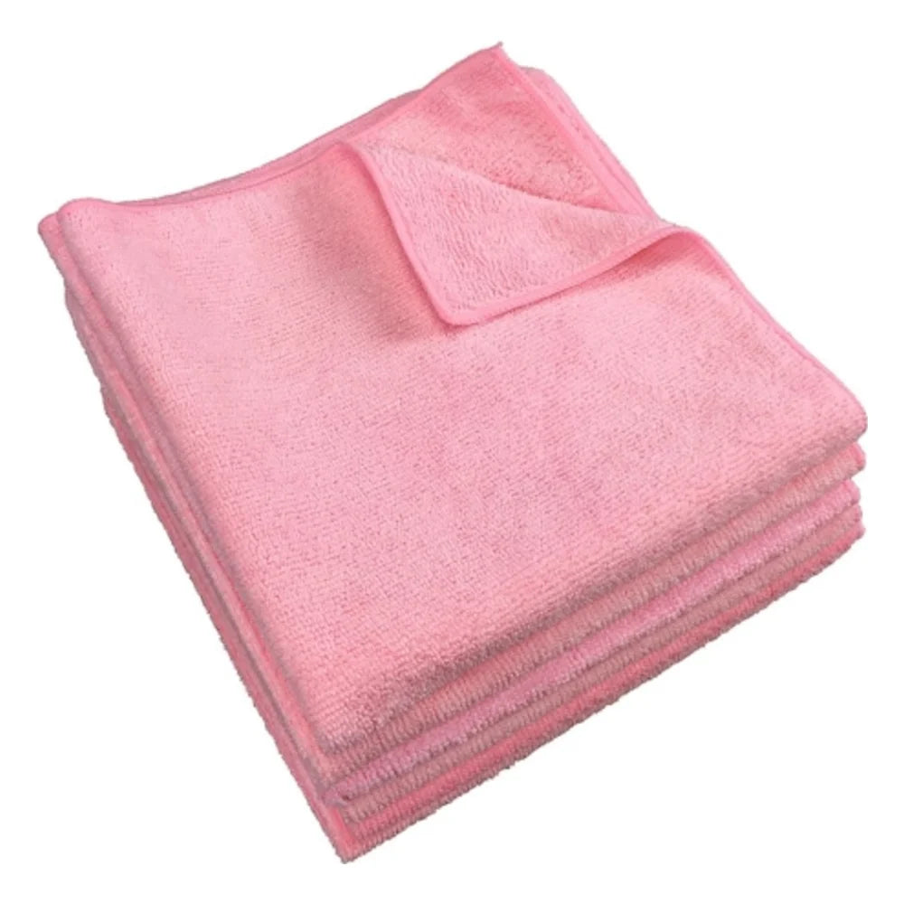 CTC Pink Microfiber Terry Cloths 16"X16", 12 Count — 1 Per Case