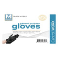 Central Worx Nitrile Black Gloves, Medium — 1000 Per Case