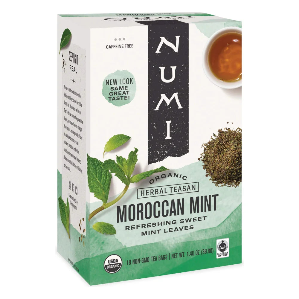 Numi Moroccan Mint Herbal Tea, 18 Count — 6 Per Case
