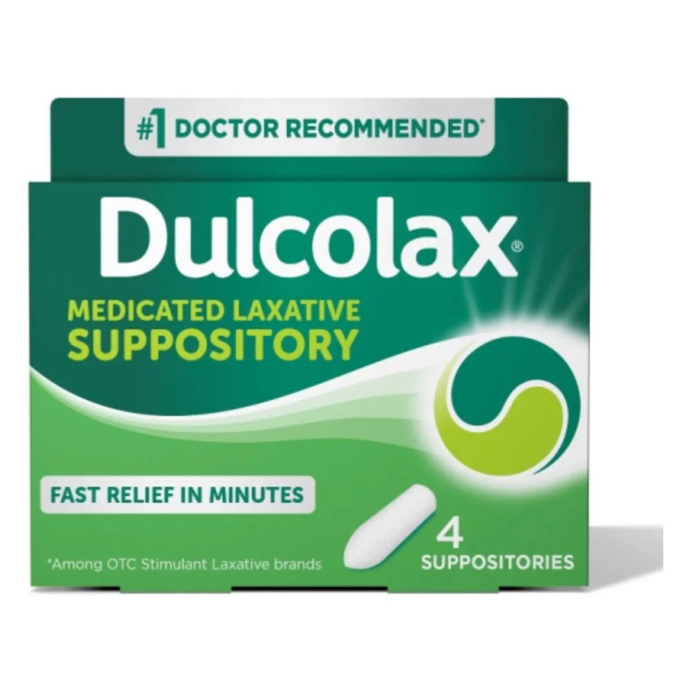 Dulcolax Medicated Laxative Suppository, 4 Count — 6 Per Case